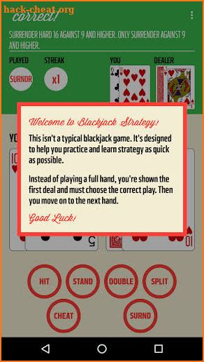 Blackjack Strategy Practice screenshot