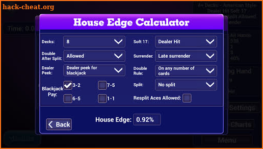 Blackjack Trainer: All in one screenshot
