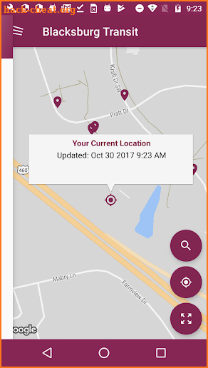 Blacksburg Transit screenshot