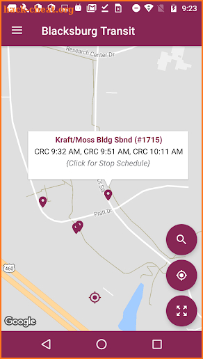 Blacksburg Transit screenshot