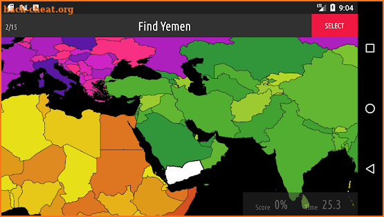 Blank Map Quiz screenshot