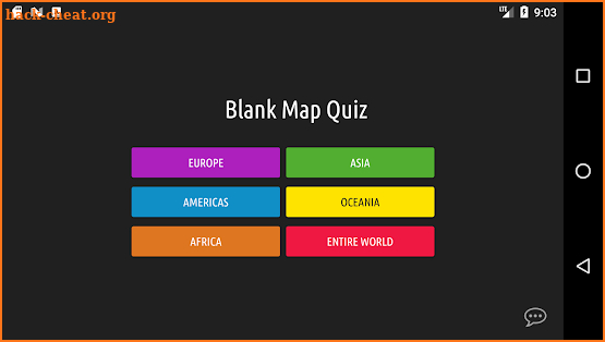 Blank Map Quiz screenshot