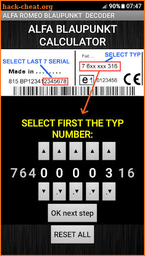 Blaupunkt Alfa Radio Code Decoder screenshot