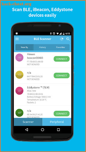 BLE Scanner (Scan, Connect, Find Lost BLE Devices) screenshot