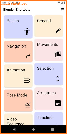 Blender Shortcuts screenshot