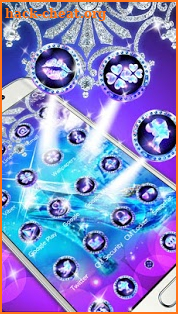 Bling Purple Blue Diamond Theme screenshot