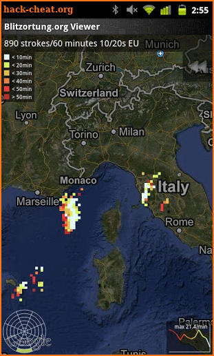 Blitzortung Lightning Monitor screenshot