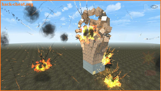 Block destruction simulator: cube rocket explosion screenshot