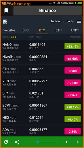 Blockchain Token Exchange screenshot