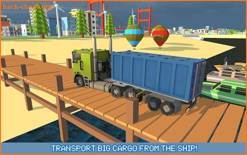 Blocky Truck Driver: Urban Transport screenshot