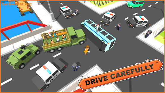 Blocky Vegas Crime Simulator:Prisoner Survival Bus screenshot