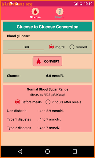 Blood Glucose Converter screenshot