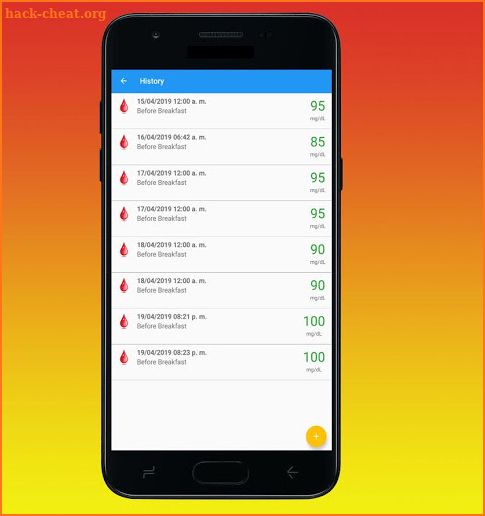 Blood Glucose Tracker - Monitor, Levels & Test screenshot