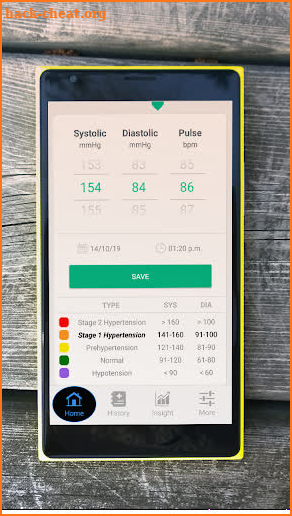 Blood Pressure : BP History Average Info Tracker screenshot