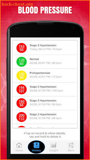 Blood Pressure : BP History Diary screenshot