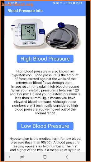 Blood Pressure - BP INFO screenshot