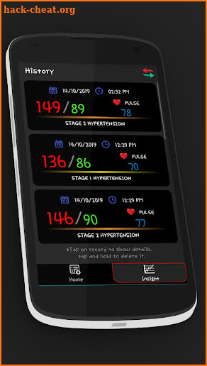 Blood Pressure : BP Info Checker History Tracker screenshot