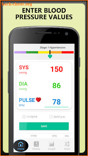 Blood Pressure : BP Info Diary Health Checker Test screenshot