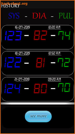 Blood Pressure Checker Diary & Bp Calculator diary screenshot