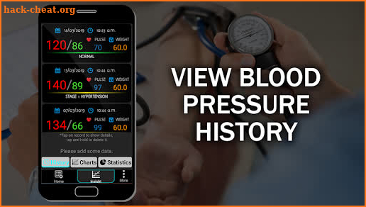 Blood Pressure Checker Diary : BP Info History Log screenshot