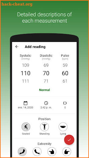 Blood Pressure Log: Hypertension chart and journal screenshot