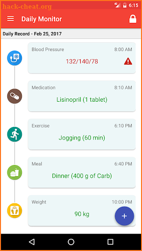 Blood Pressure Monitor screenshot