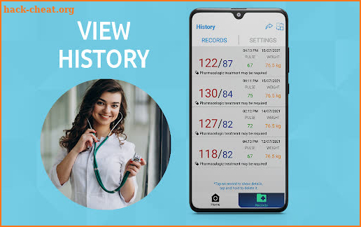 Blood Pressure Records Tracker : BP Health History screenshot