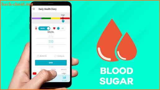 Blood Pressure, Sugar, Temperature Scan Test Diary screenshot