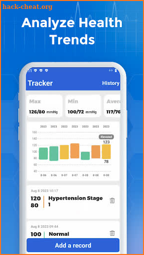 Blood Pressure Tracker screenshot