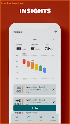 Blood Pressure Tracker App Pro screenshot