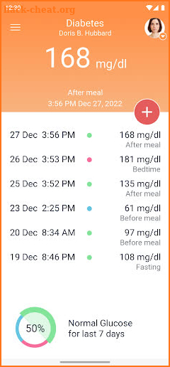 Blood Sugar Diary for Diabetes screenshot