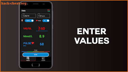 Blood Sugar Logger App : Scan Tracker Checker Test screenshot