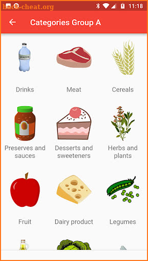 Blood type diet screenshot