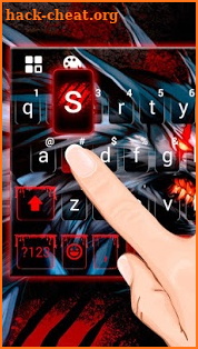 Bloody Metal Scary Wolf Keyboard Theme screenshot