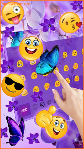 Blossom 0rchid Flower Keyboard Theme screenshot