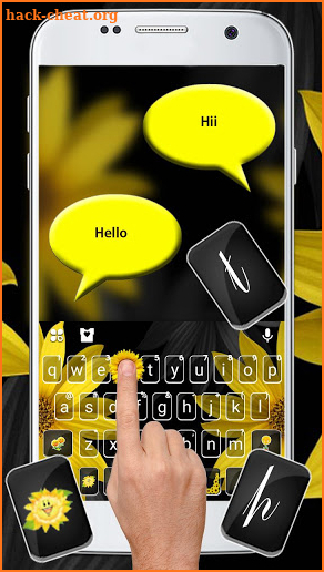 Blossom Sunflower Keyboard Theme screenshot