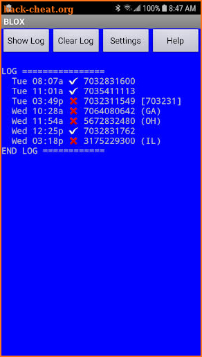 Blox - Block Calls by State, Area Code or Number screenshot