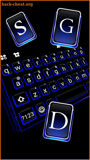 Blue Black Keyboard Theme screenshot