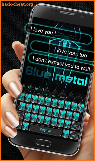 Blue Black Metal Keyboard Theme screenshot