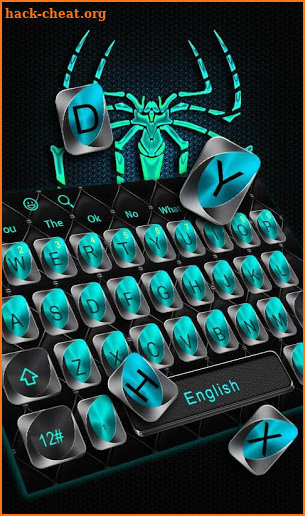 Blue Black Metal Keyboard Theme screenshot