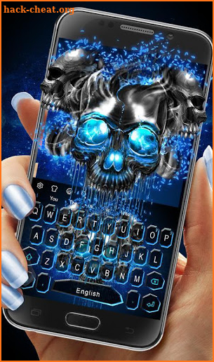 Blue Black Skull Keyboard Theme screenshot