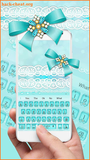 Blue Bow Keyboard Theme screenshot