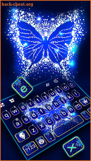 Blue Butterfly 2 Keyboard Background screenshot