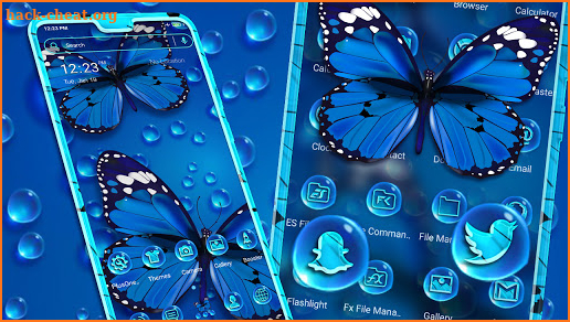 Blue Butterfly Launcher Theme screenshot