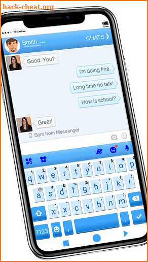 Blue Chats Keyboard Background screenshot