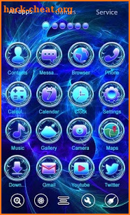 Blue Cold Fire GO Launcher screenshot