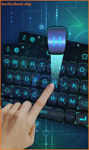 Blue Dazzle Technology Keyboard Theme screenshot