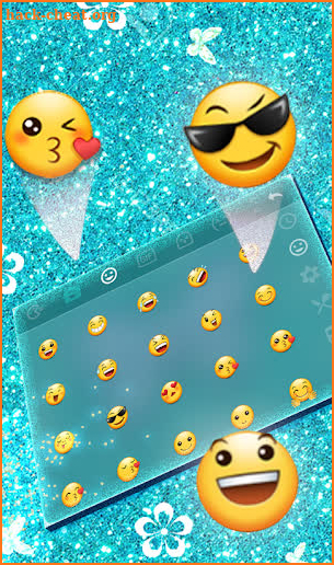 Blue Diamond Glitter Butterfly keyboard screenshot