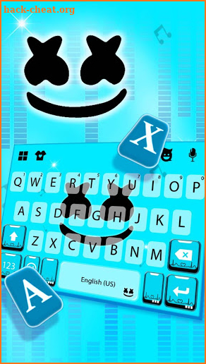 Blue Dj Man Keyboard Theme screenshot