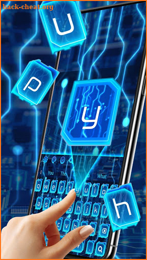 Blue Electric Circuit Keyboard Theme screenshot